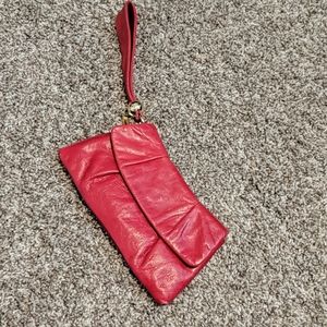 Red HOBO International wristlet